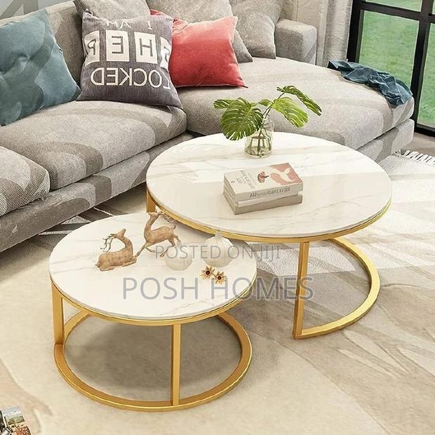 Luxury Pure Marble Top Nesting Coffee Tables