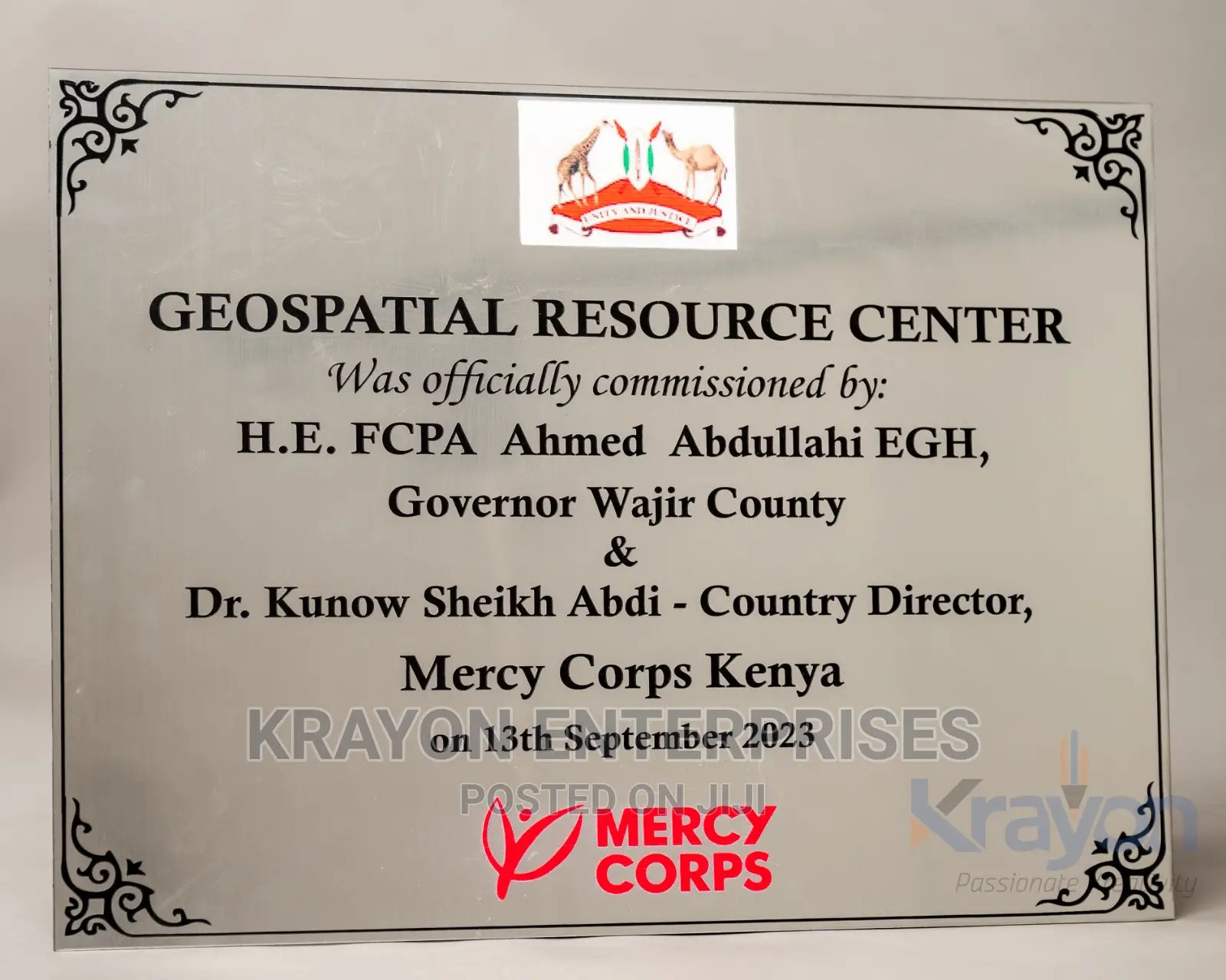Silver Sublimated Sheet Signage