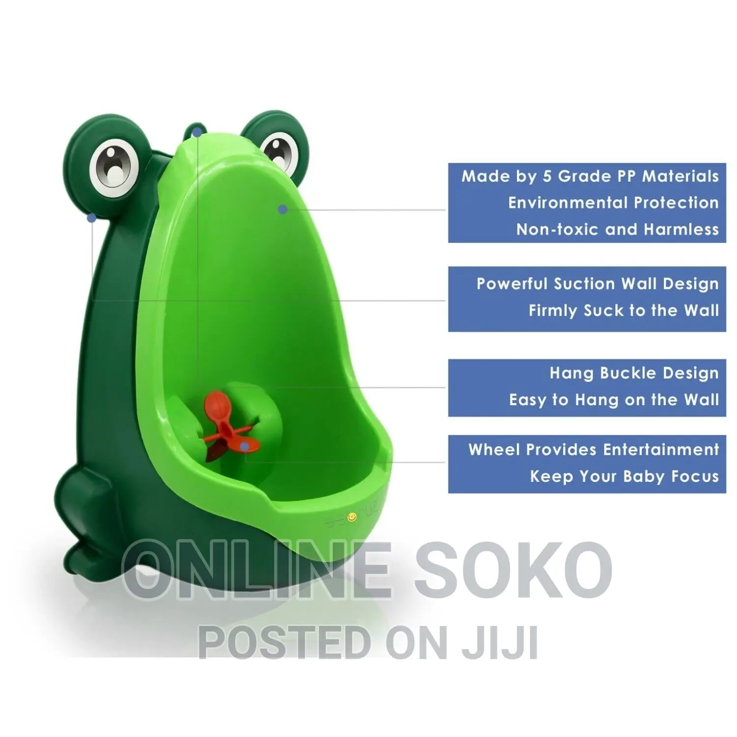 Frog Shape Kids Boy Pee Potty Training Urinal Toilet Trainer