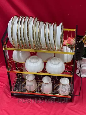 Dish Rack 3 Layer Advanced New Model With Gold en Black