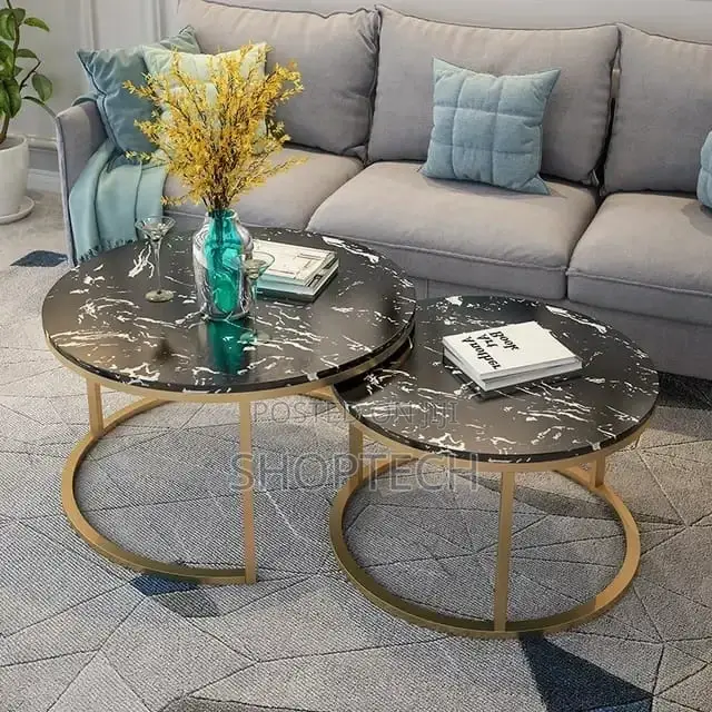 Round Marble Nesting Table