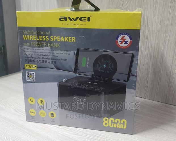 Awei Bluetooth Speaker With Wireless Phone Charger - main view