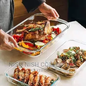 *2 Piece Borosilicate Rectangular Baking Tray Set *