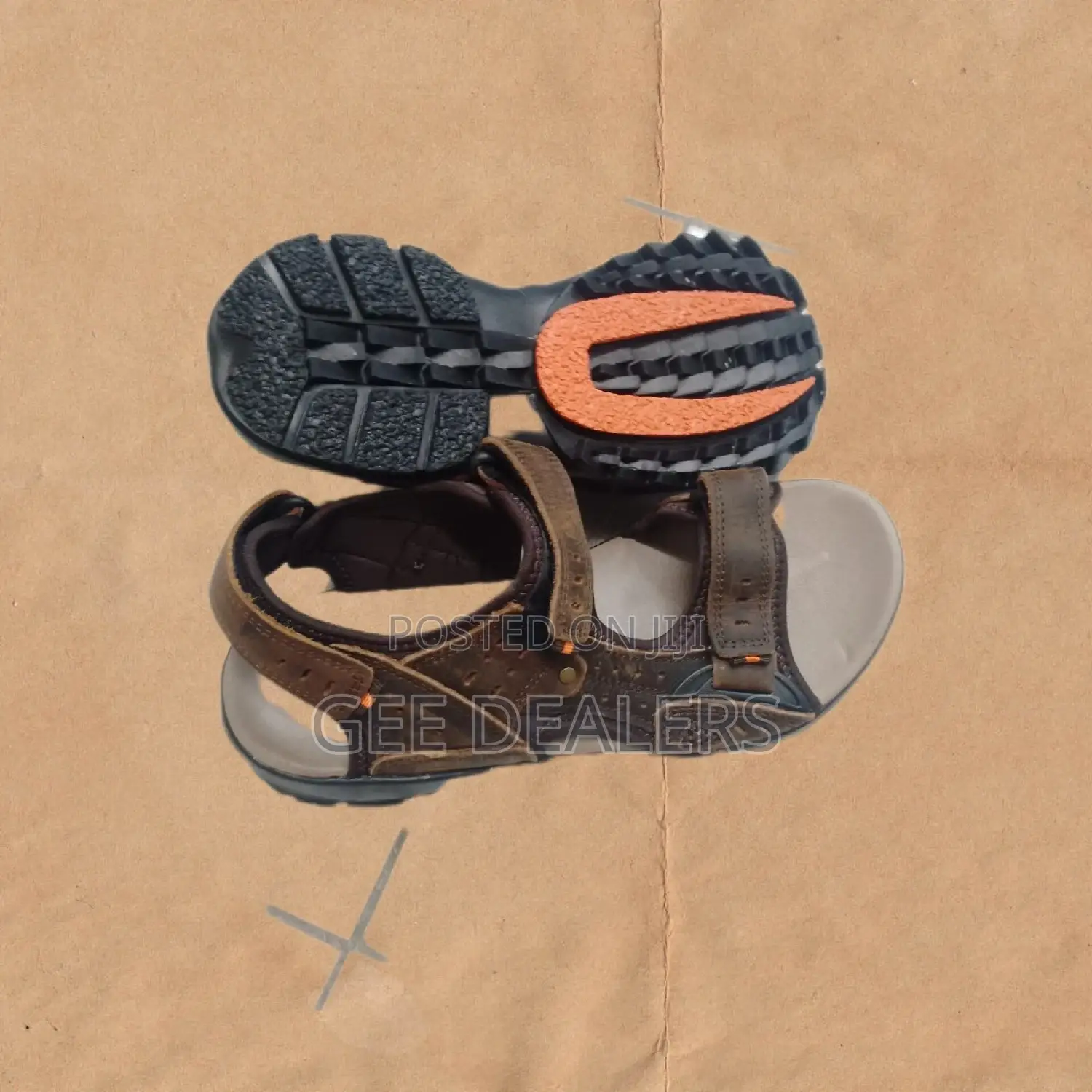 Leather Men Open Shoes