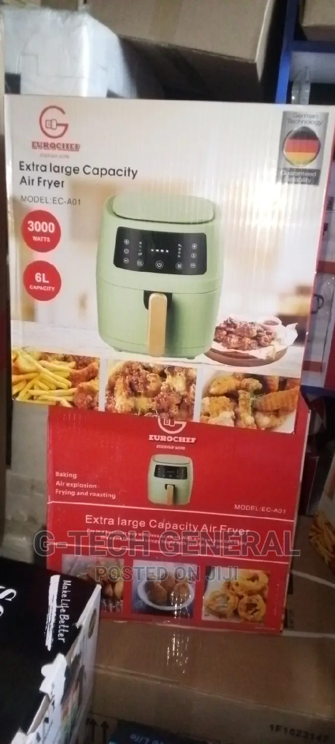 Eurochef 6l 3000w Digital Air Fryer With Multiple Programs