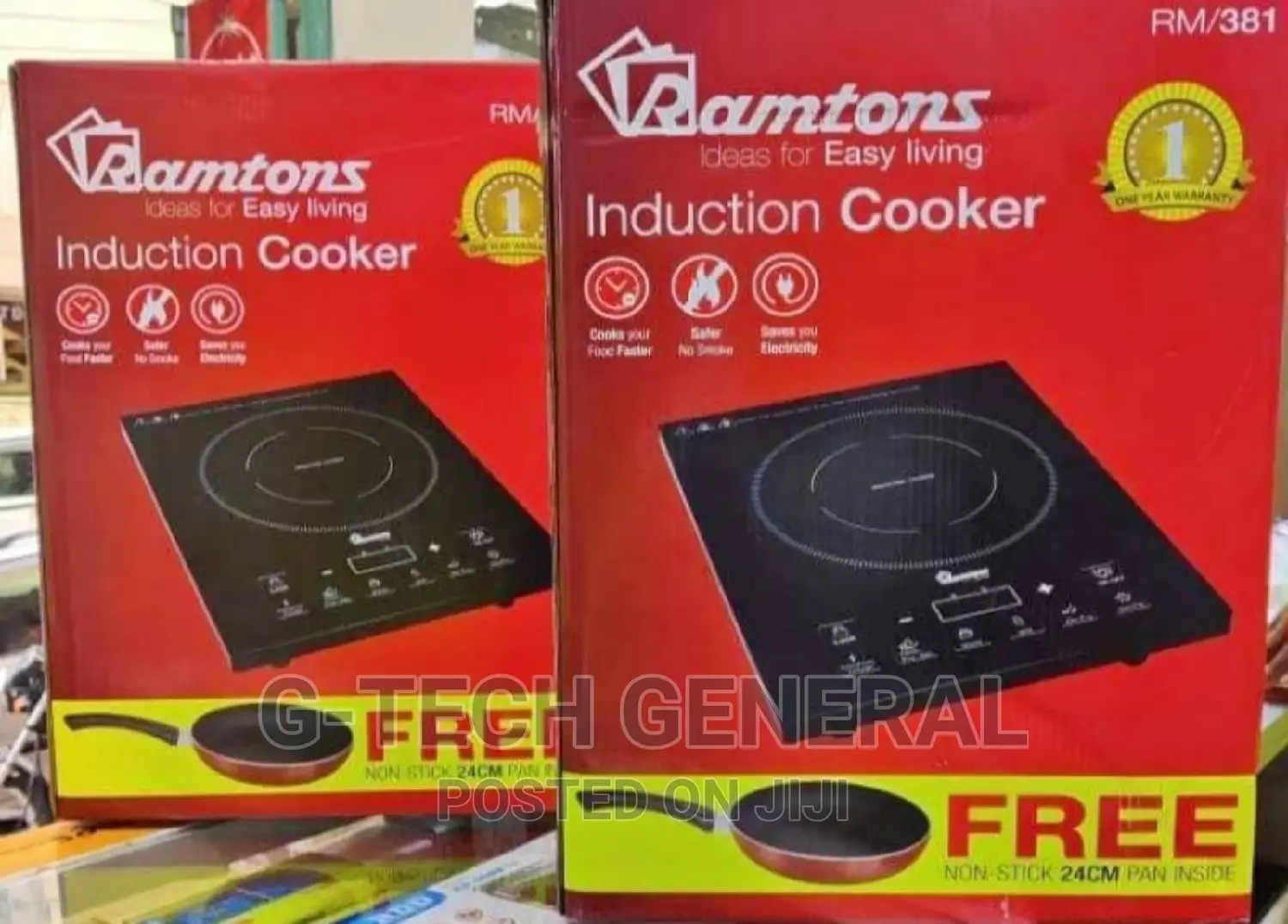 Ramtons Rm/381 - Induction Cooker + Frypan - Black