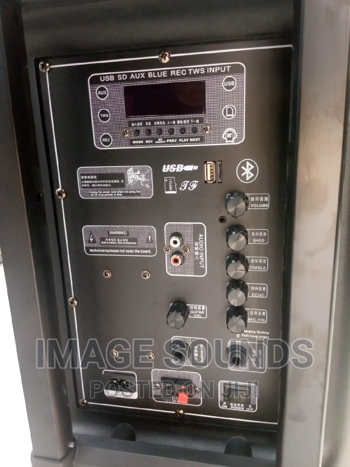 Powered Speaker 15inch With 2 Wireless Microphones