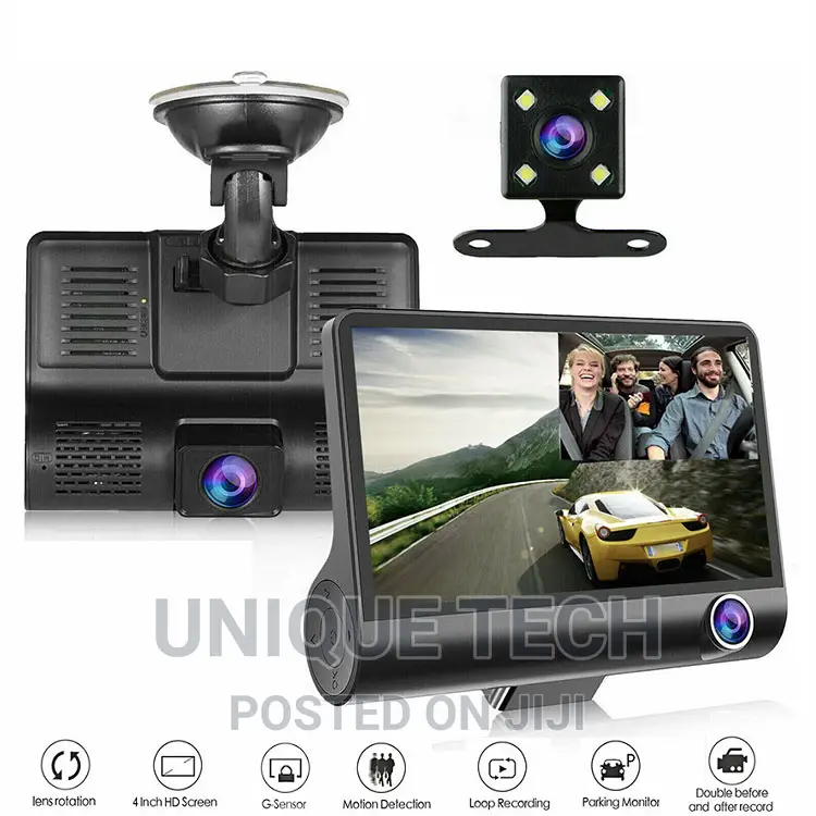 1080p Car DVR Dash Cam Front 4" Inside of Car and Rear