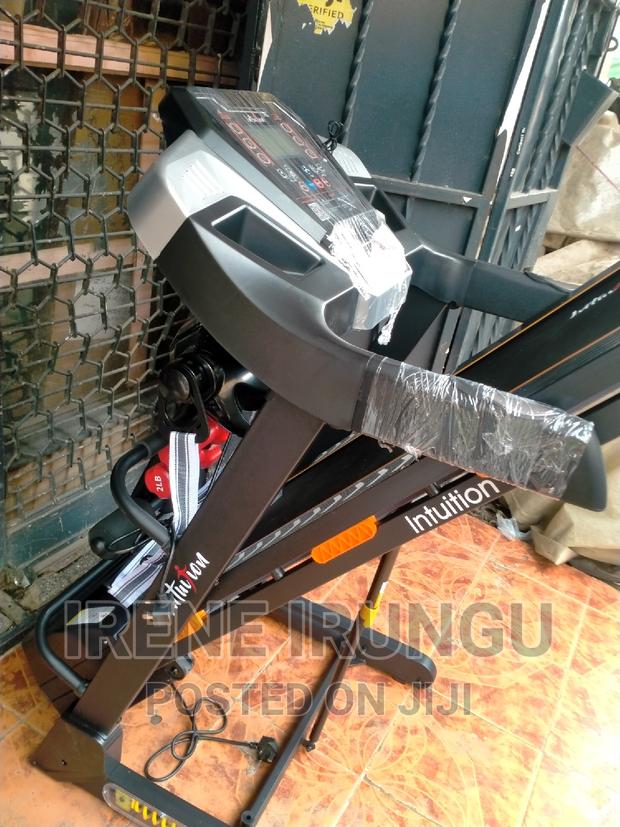 Treadmill, Free Dumbells, Free Twisting Disk - main view