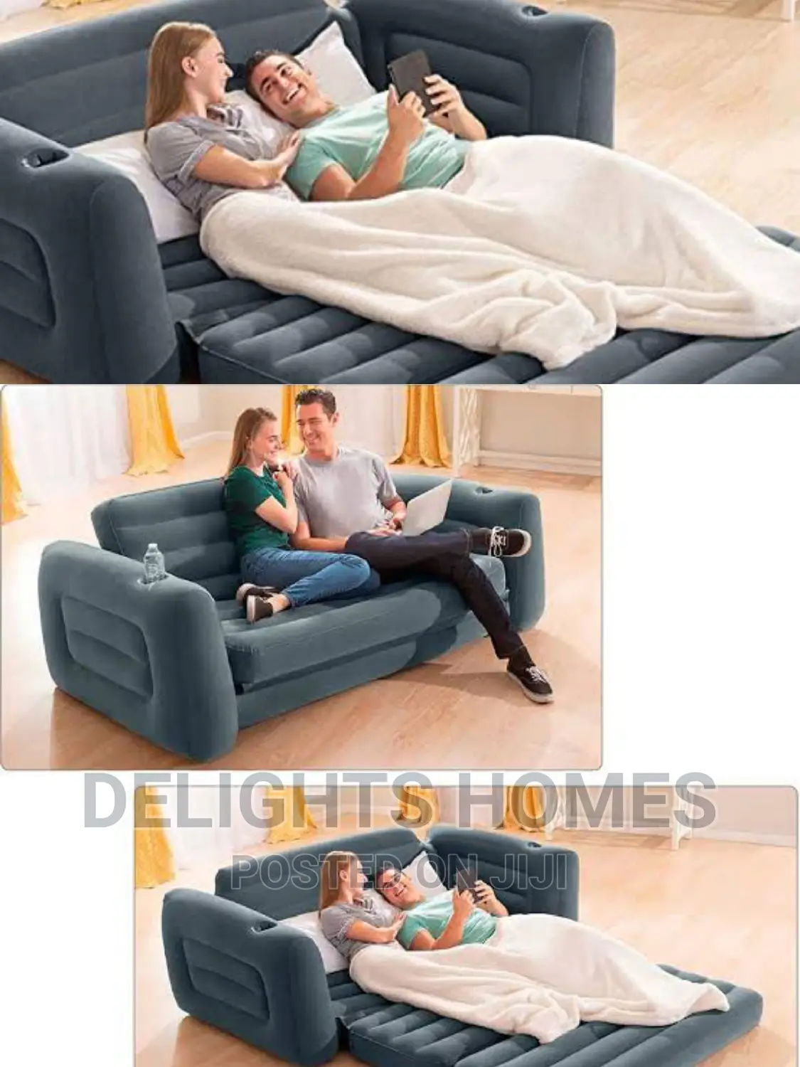 Intex Queen Size Inflatable Pull-Out Sofa Bed