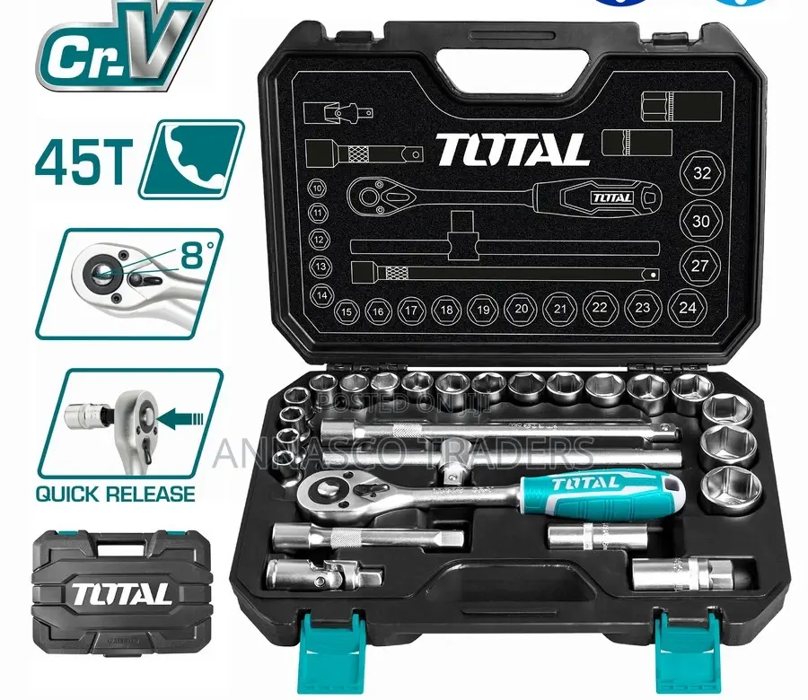 TOTTAL STRONG THT121251 25 PCS 1/2" Socket Set