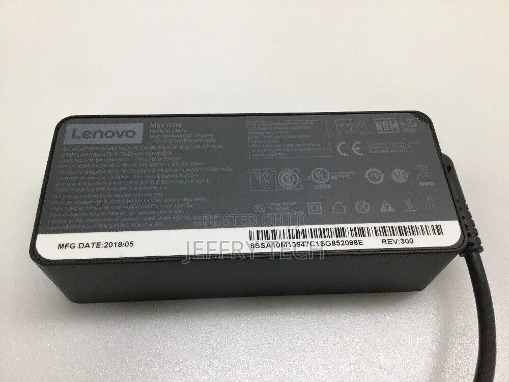 Lenovo 65W USB-C Ac Adapter Charger for P51s P52s E485 E580