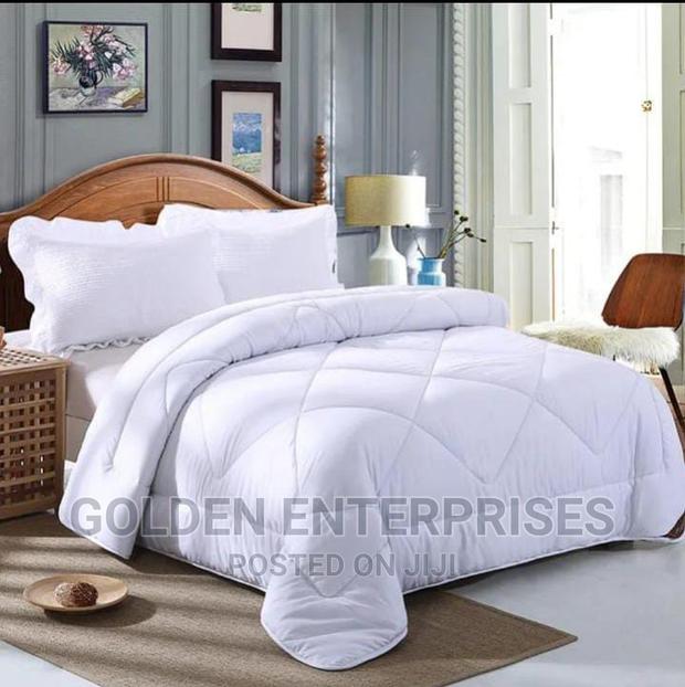 4pcs White Satin Stripped Binded Duvet Set, 6*7 - thumbnail 2
