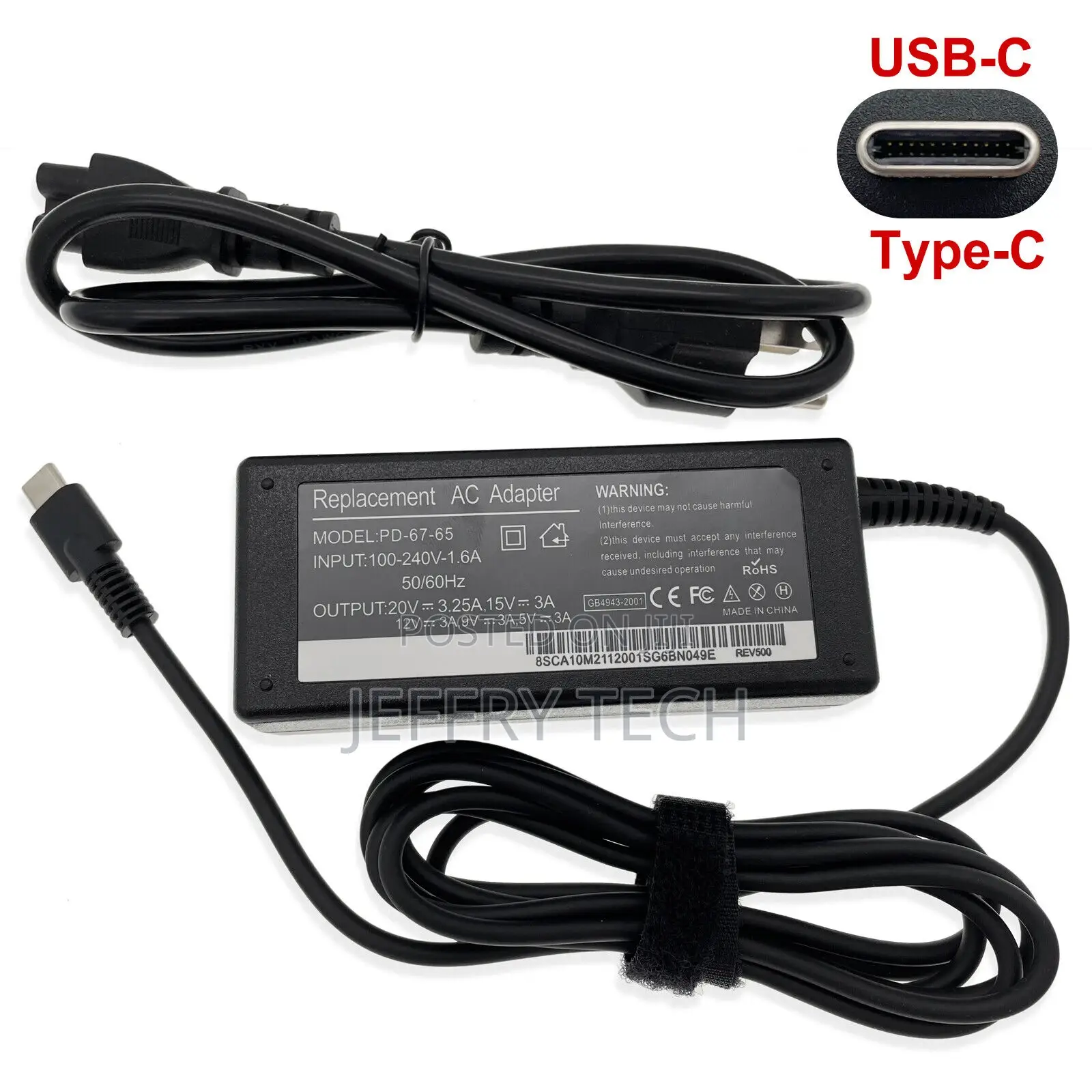 Lenovo Yoga 7i 15ITL5 82BJ0084US USB Type C Charger AC Adapt