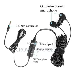 Dual-Head Lavalier Microphone