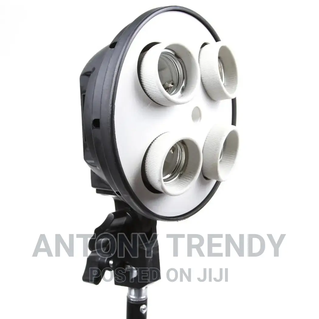 Four Lamp Softbox Kit With E27 Base Holder