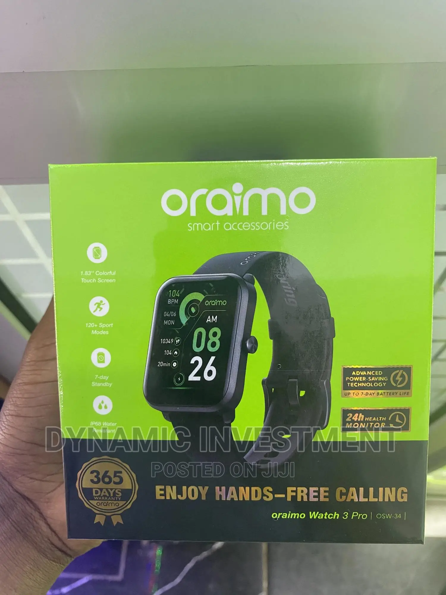 Oraimo Watch 3 Pro, 1.83'' Touch, BT Call Smart Watch