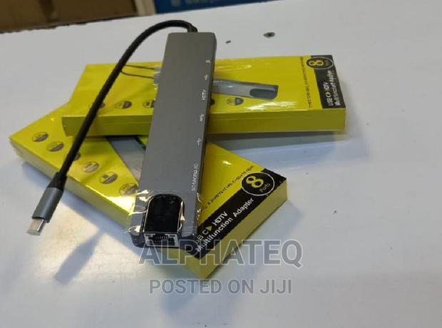 USB C Hub USB Type C 8 in 1 Hub With Detachable Connector, 4