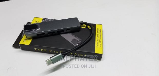 5 in 1 USB Type C Hub Hdmi USB C Rj45 Lan Adapter