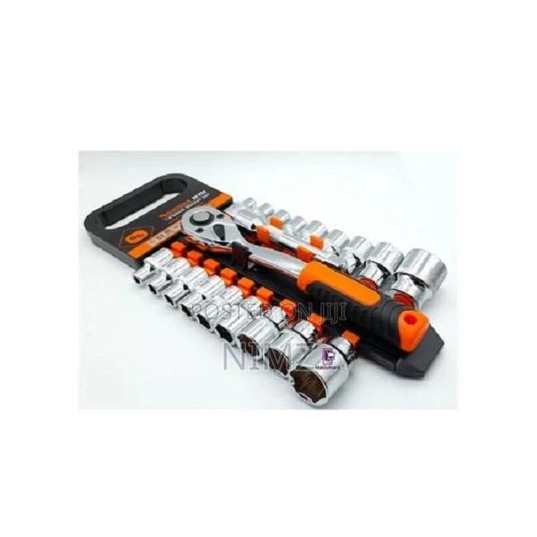 Generic 1/2 Inch 20PCS Ratchet Wrench Box Spanner Socket Set - main view