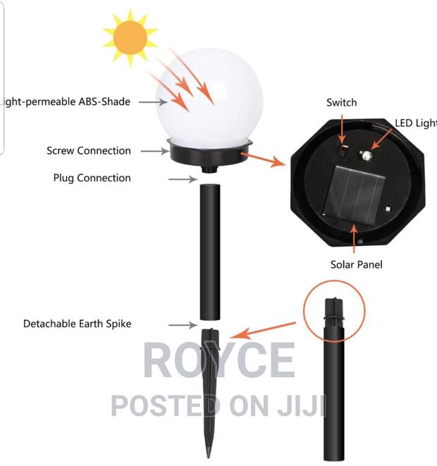 6pcs Light Waterproof Solar Lamps - thumbnail 6