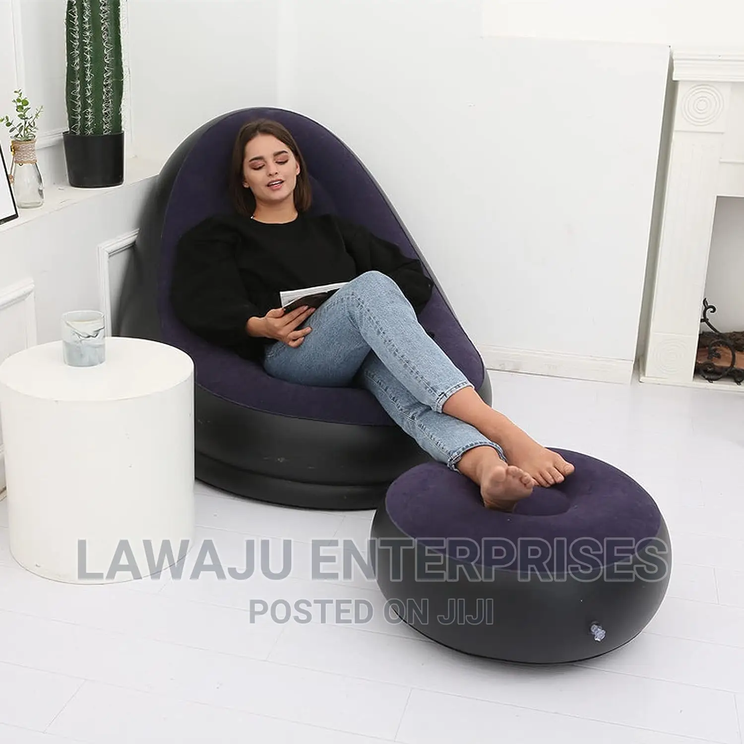 Inflatable Seat With Foot Rest (2pcs)