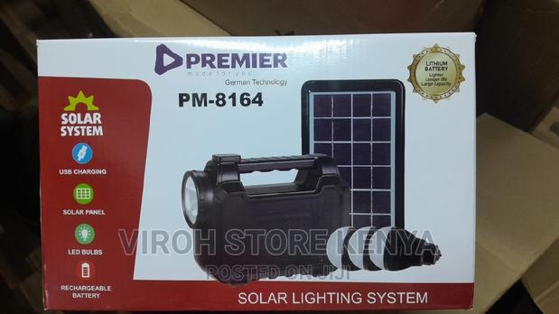 Premier Pm-8164 Solar Lighting System Three Bulbs + Battery - main view