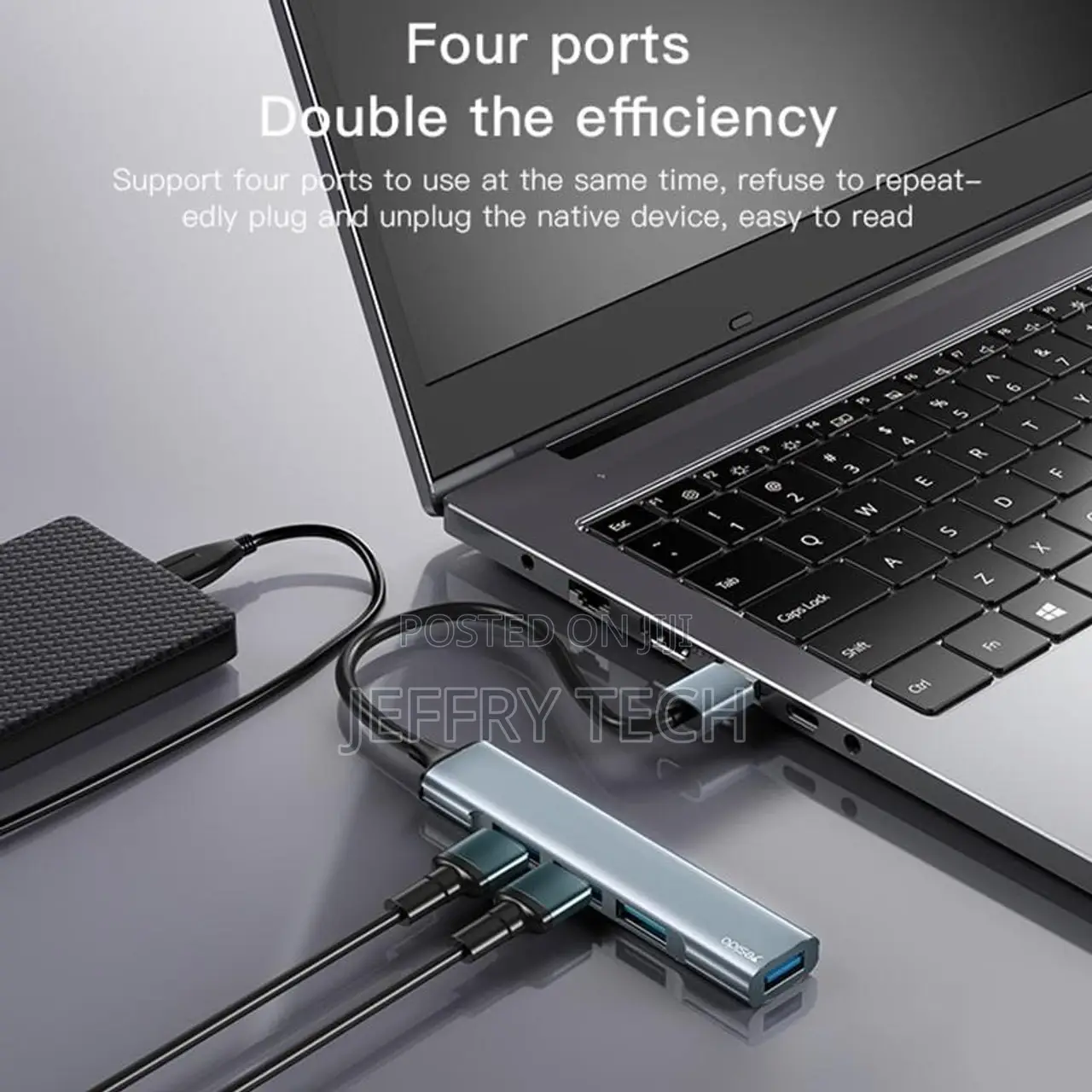 Yesido 4 in 1 Multifunctional USB Docking Station - HB18