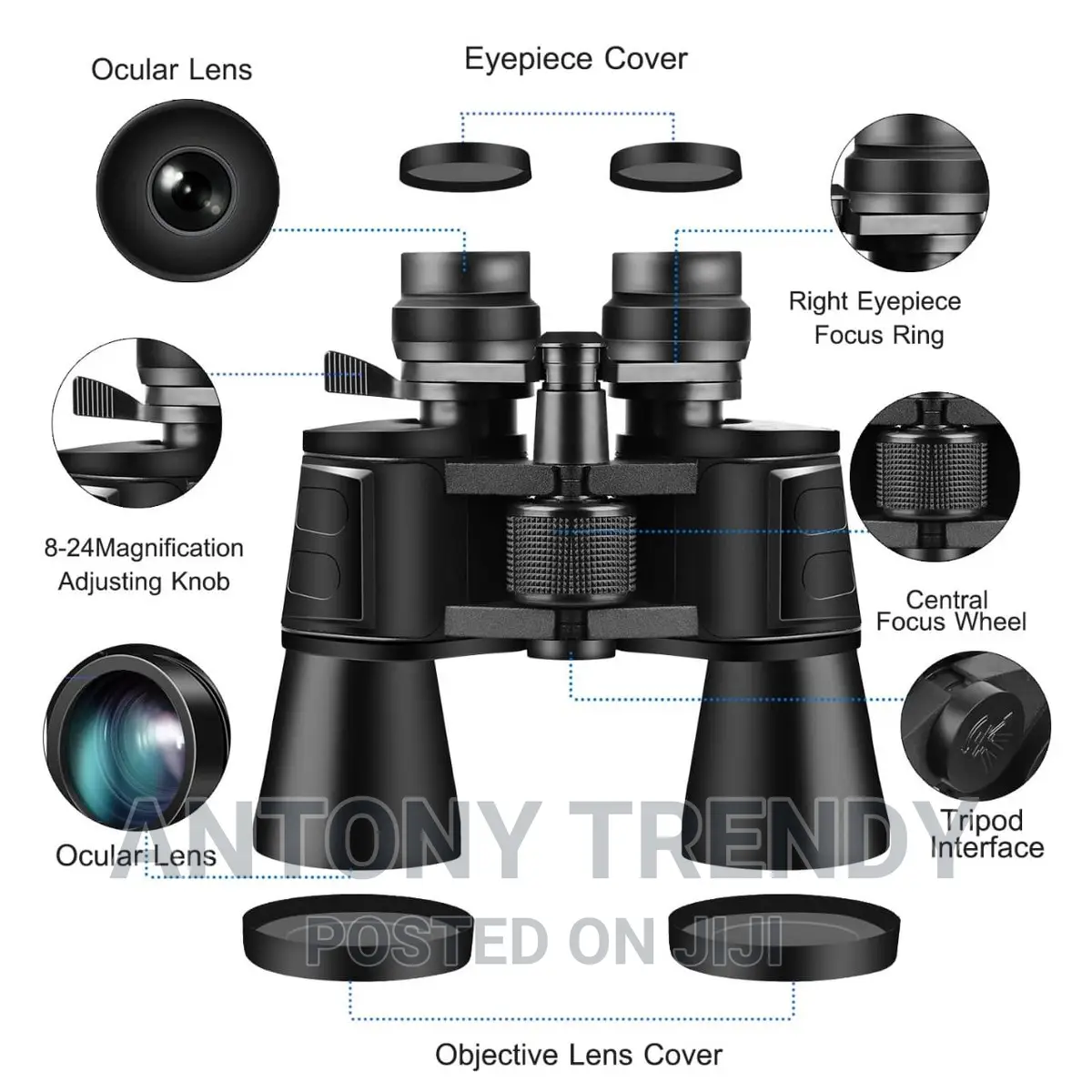 Powerview Binocular Telescope Bushnell 60×60