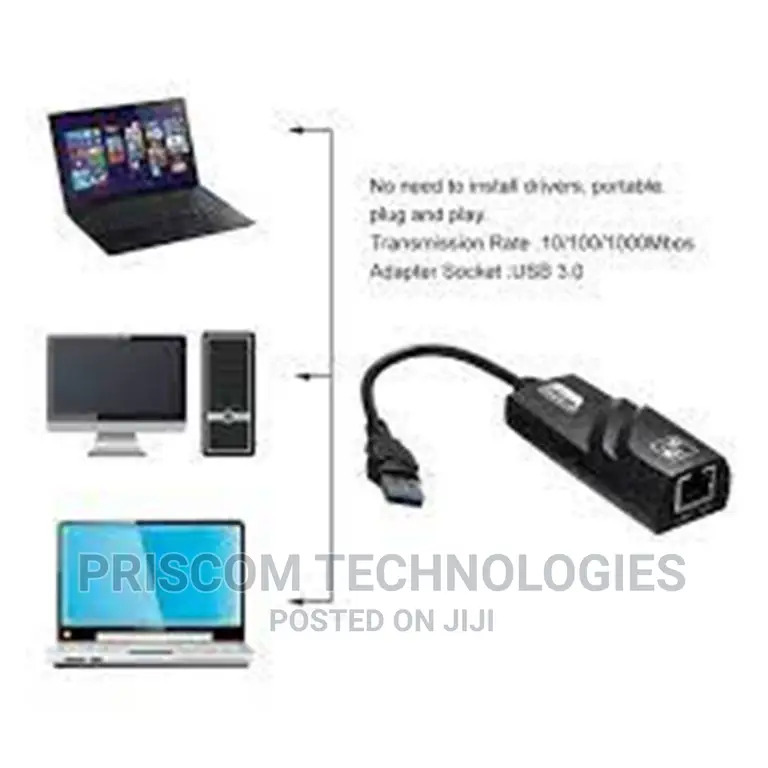 USB 3.0 to Lan Adapter Windows Mac Compatible 1000MBPS