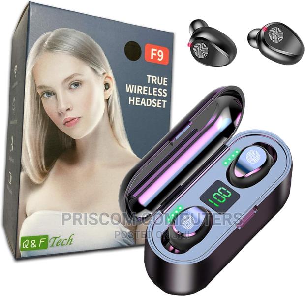 F9 Wireless LED Touch Bluetooth Earbuds Headphones Earphones - thumbnail 3