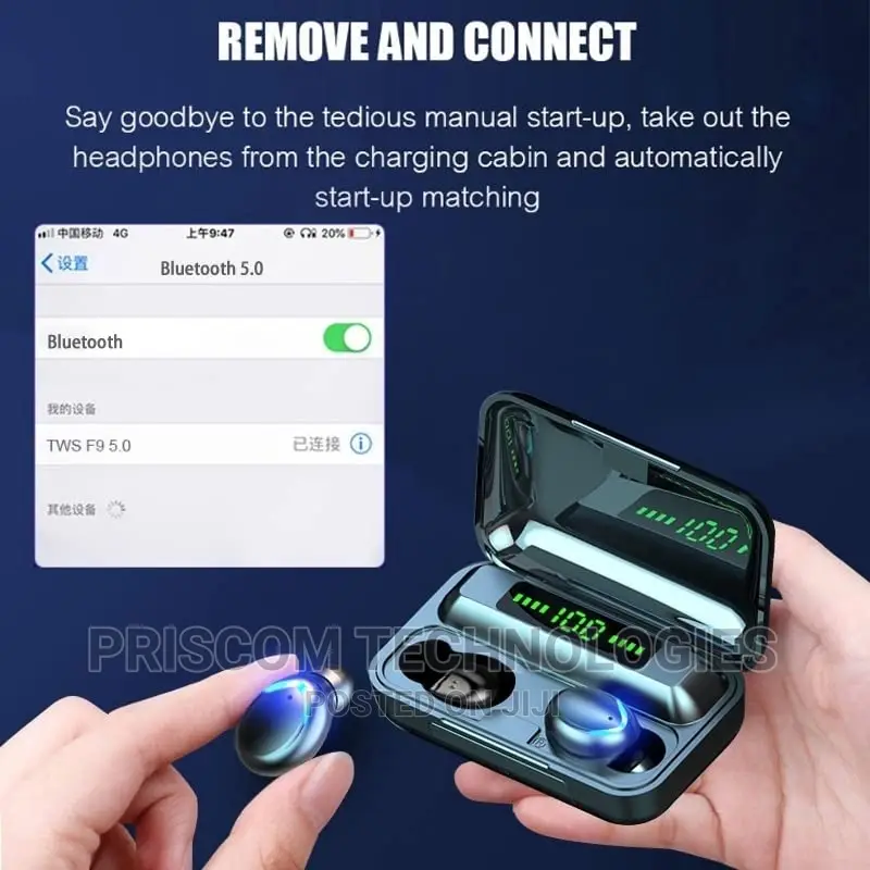 F9 Wireless LED Touch Bluetooth Earbuds Headphones Earphones