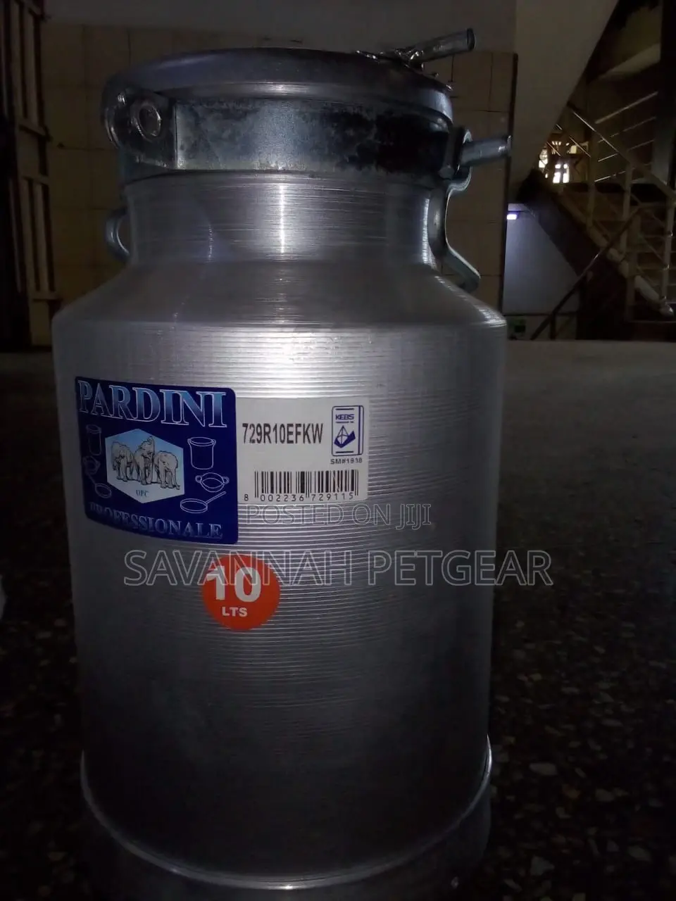 Kaluworks Pardini Aluminium Milk Can - 10 Litres With Steel