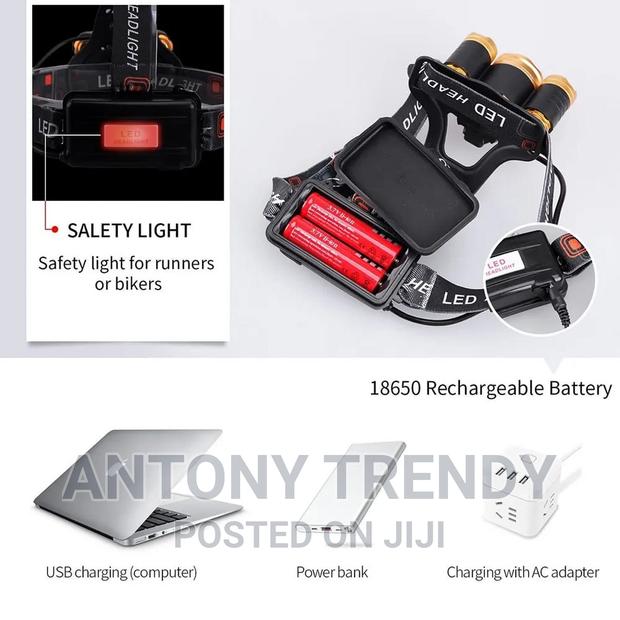 Rechargeable Waterproof Head Lamp for Outdoor Camping Cycle