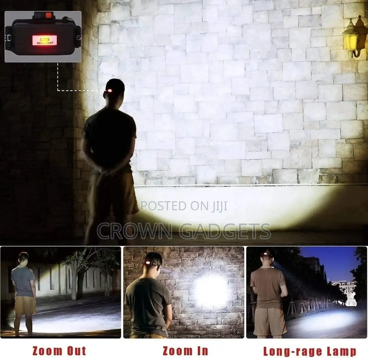 USB Rechargeable Waterproof Head Lamp