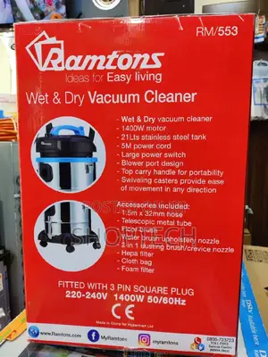 *Ramtons 21litres Wet and Dry Vacuum Cleaner