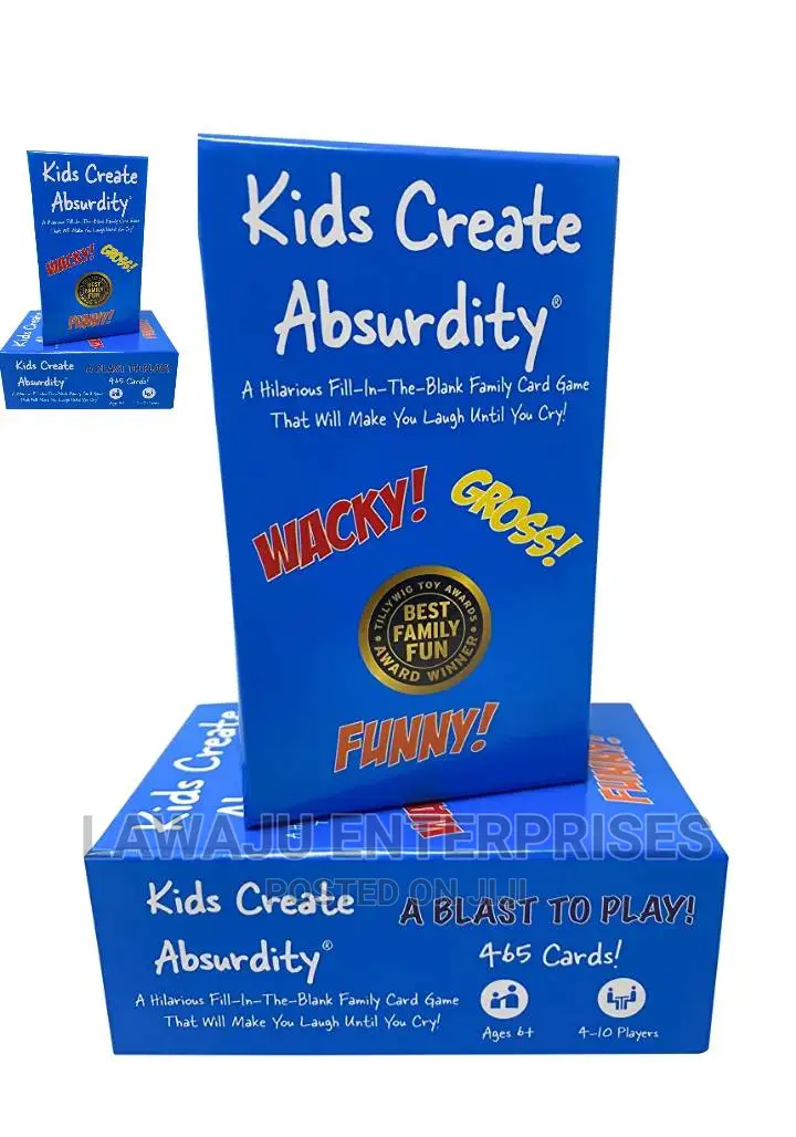 Kids Create Absurdity Super Fun Family Card Game