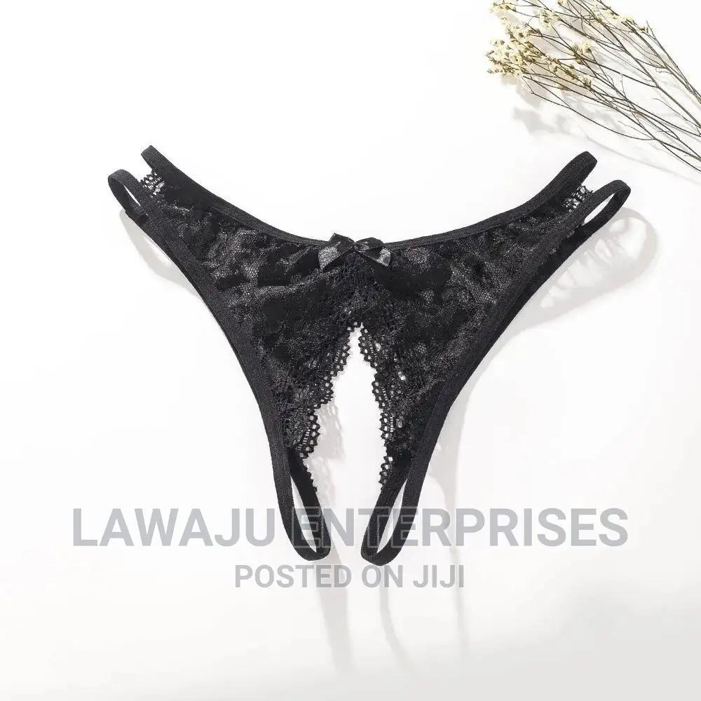 Open Lace Thong Double Strap