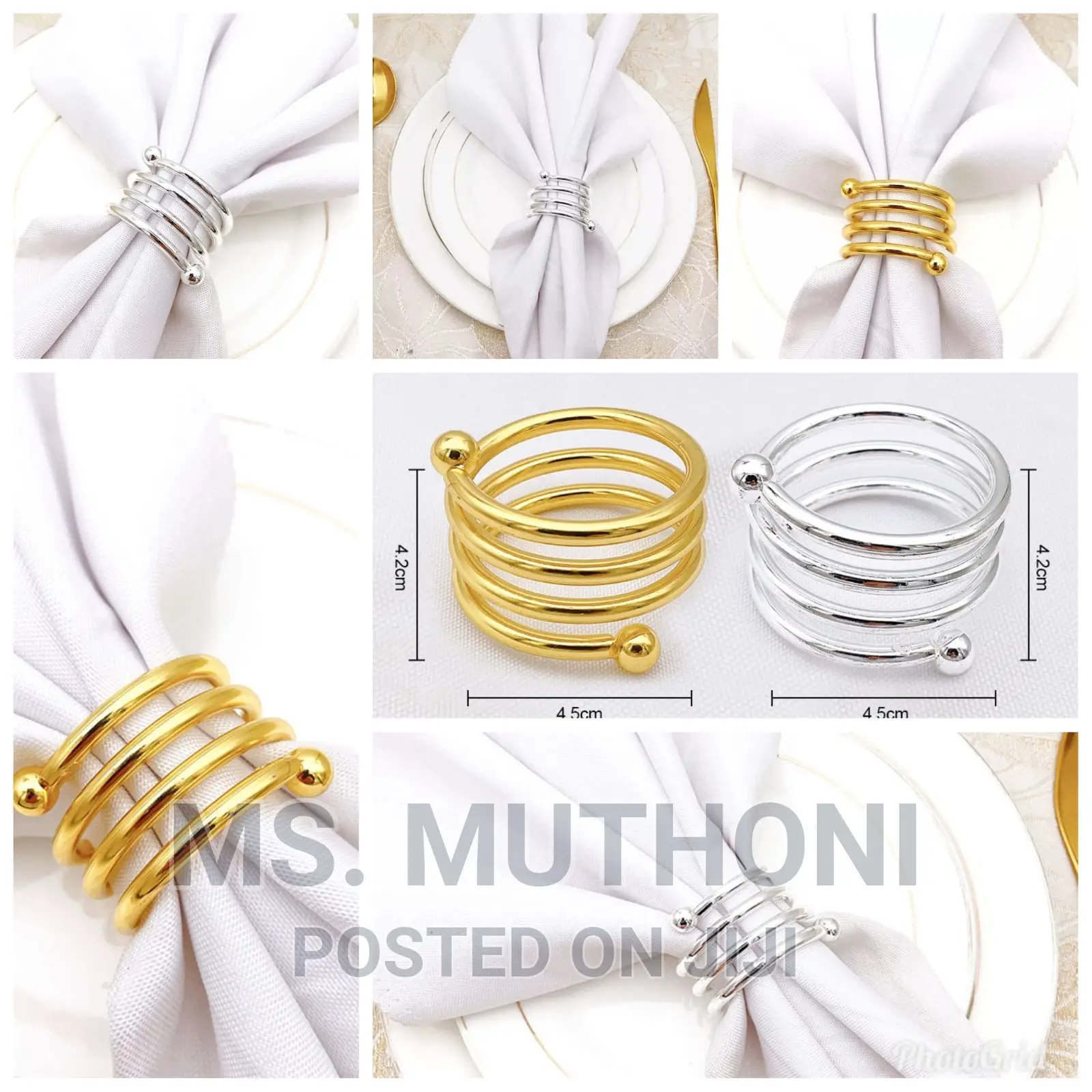 3 Alloy Coated Napkin Holders
