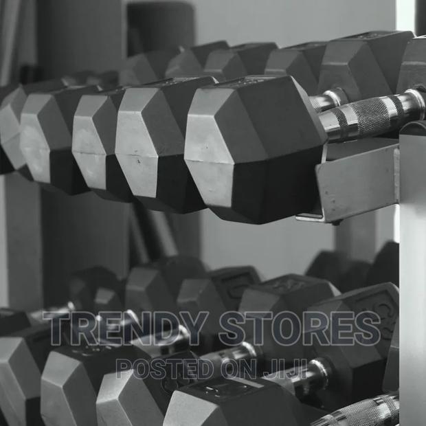 Rubber Coated Hexagonal Dumbbell Set From 5kg To 20kg