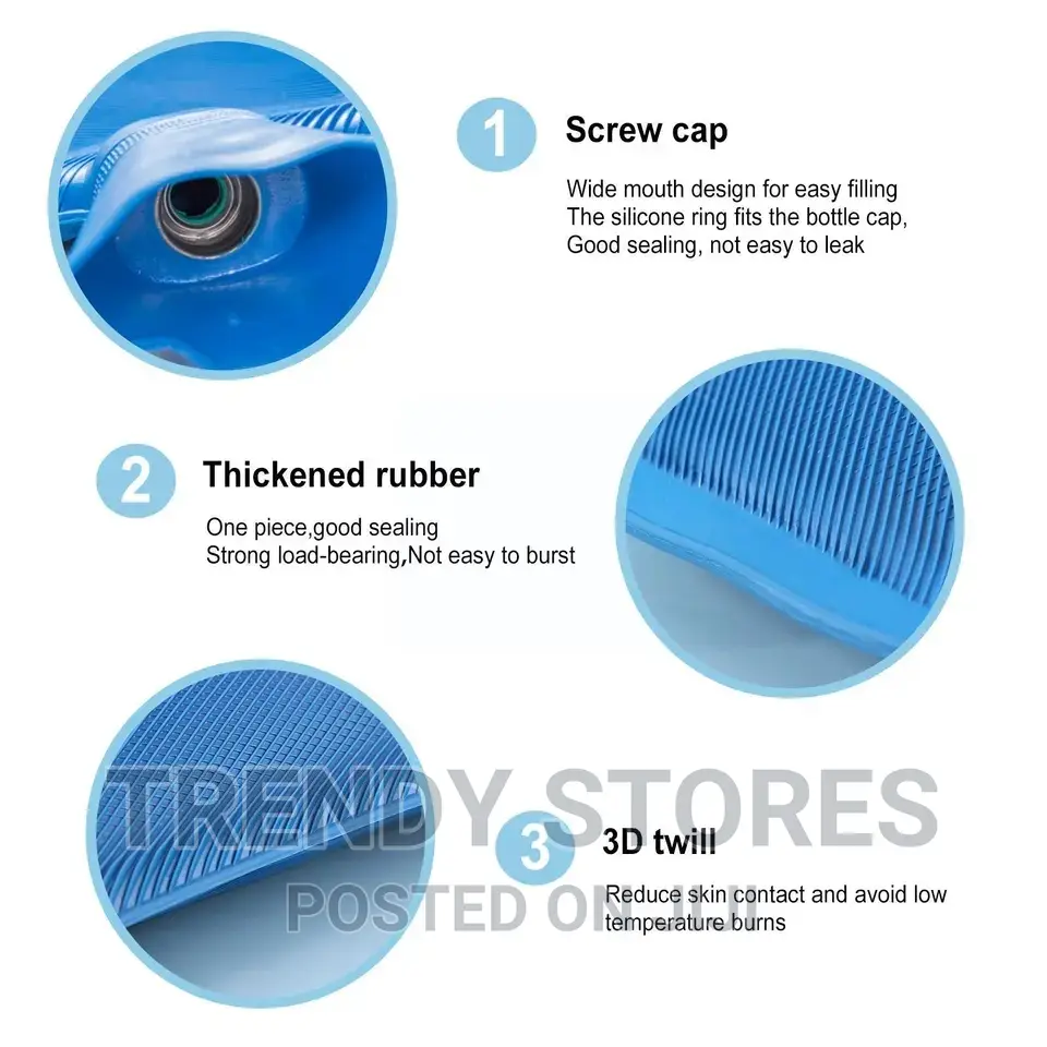 2L Hot Water Bottle With Fleece