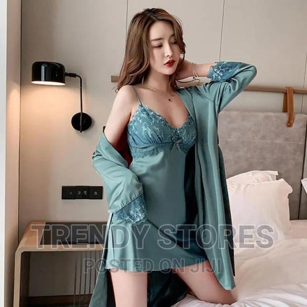 Lace Flower 2pcs Kimono Robe - thumbnail 3