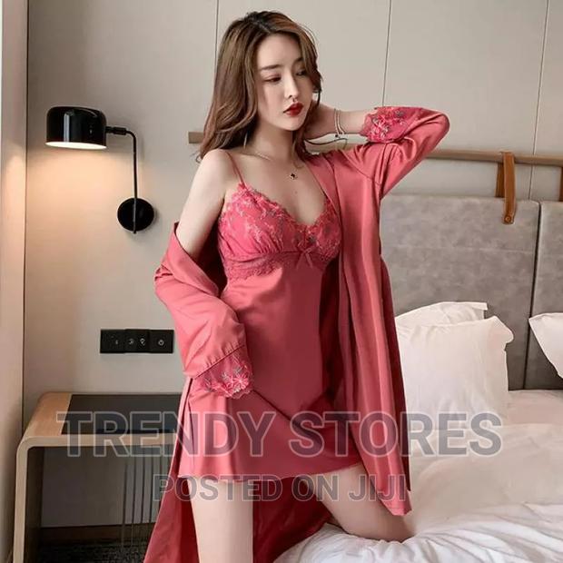 Lace Flower 2pcs Kimono Robe - thumbnail 4