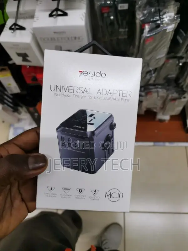 Universal Adapter With 3 USB and Type-C Charging Port