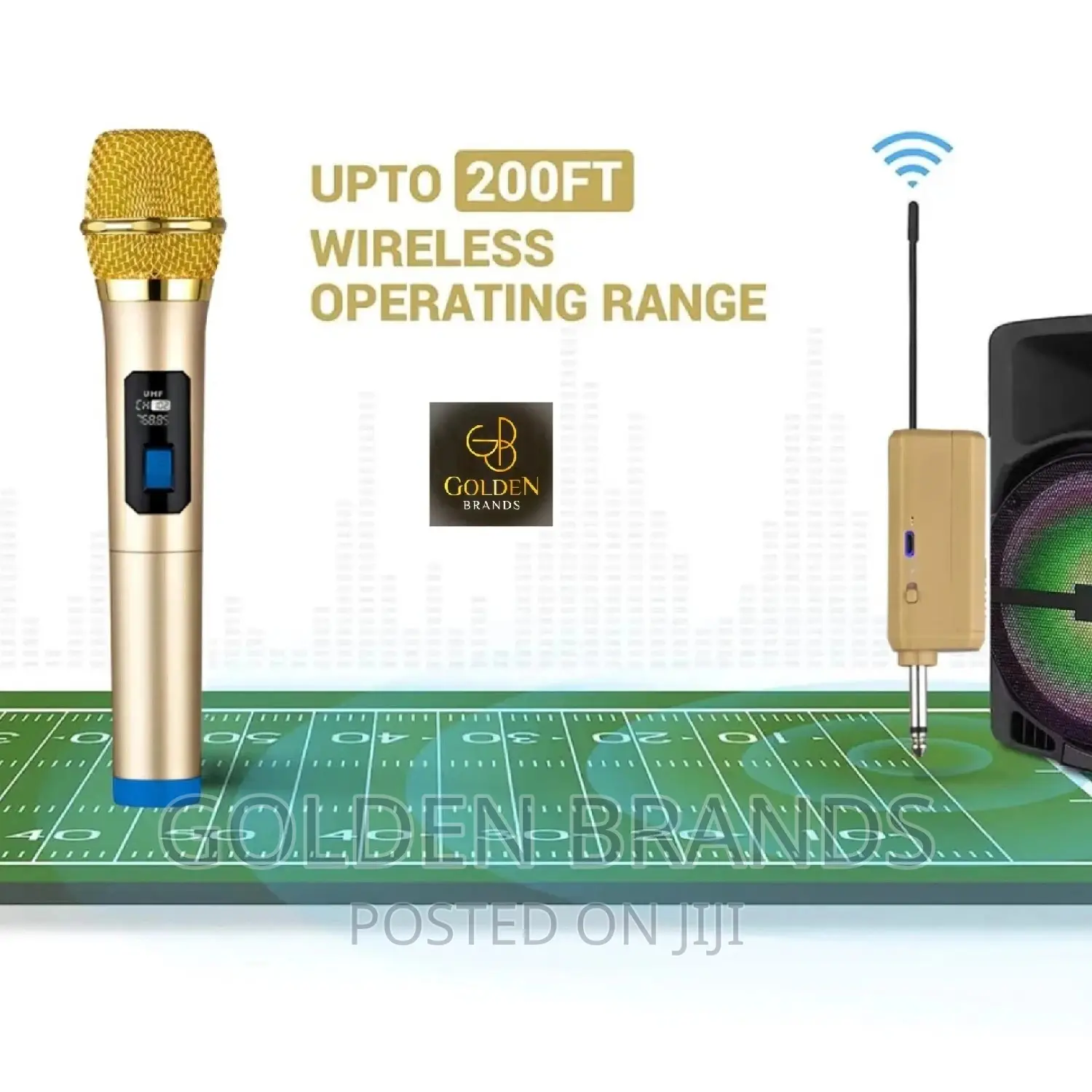 Powerful Wireless Microphone UHF Dual Cordless Dynamic