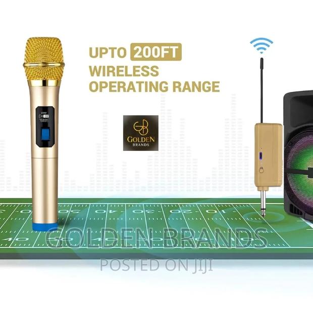 Powerful Wireless Microphone UHF Dual Cordless Dynamic - thumbnail 2