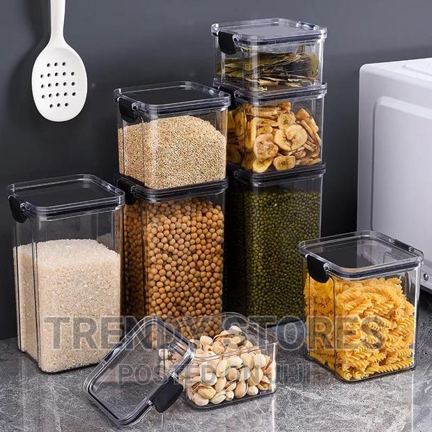 8pcs Transparent Acrylic Cereal Storage Containers - main view