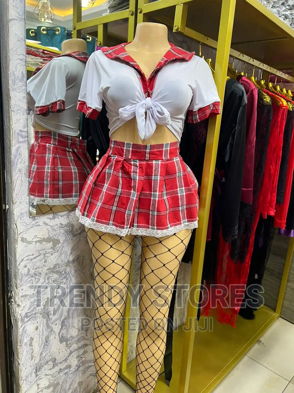 2pcs Role Play Crop Skirt Student Set