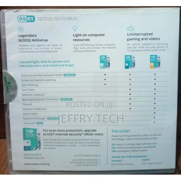 Eset NOD32 Antivirus 3 User - thumbnail 3