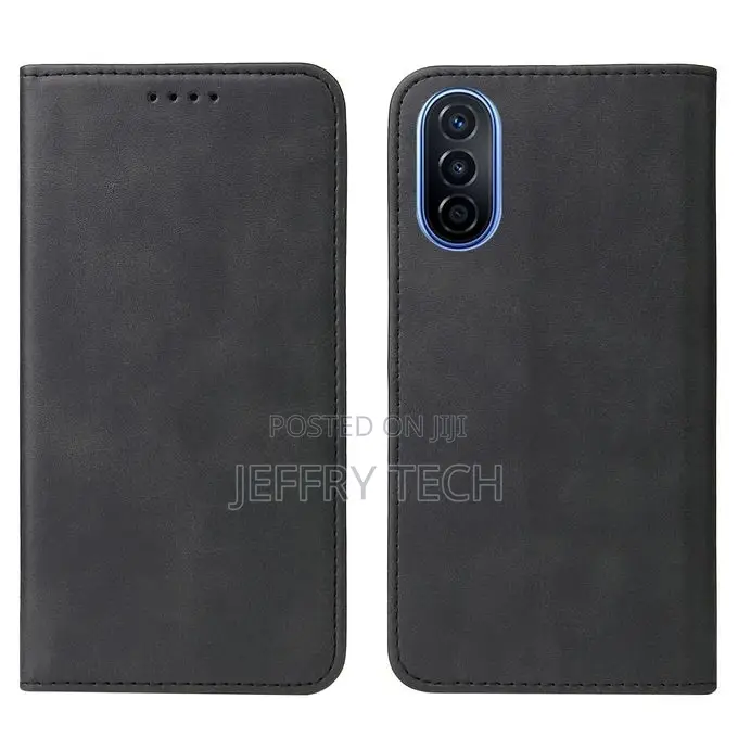 For Huawei Nova Y70 Flip Leather Phone Case(Black)